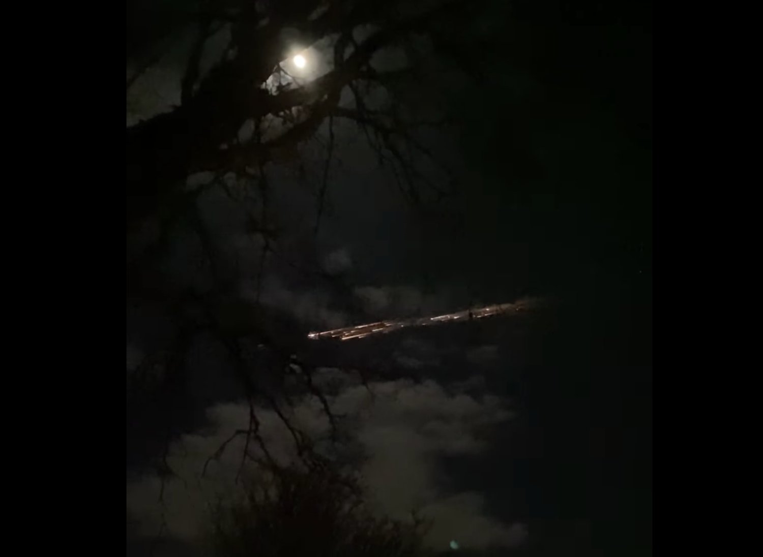 A SpaceX rocket booster falling out of orbit made for a spectacular display over much of the Pacific Northwest last Thursday night, prompting calls to authorities and excited posts to social media. This image is from a video recorded by CT Publishing Vice President Franklin Taylor.